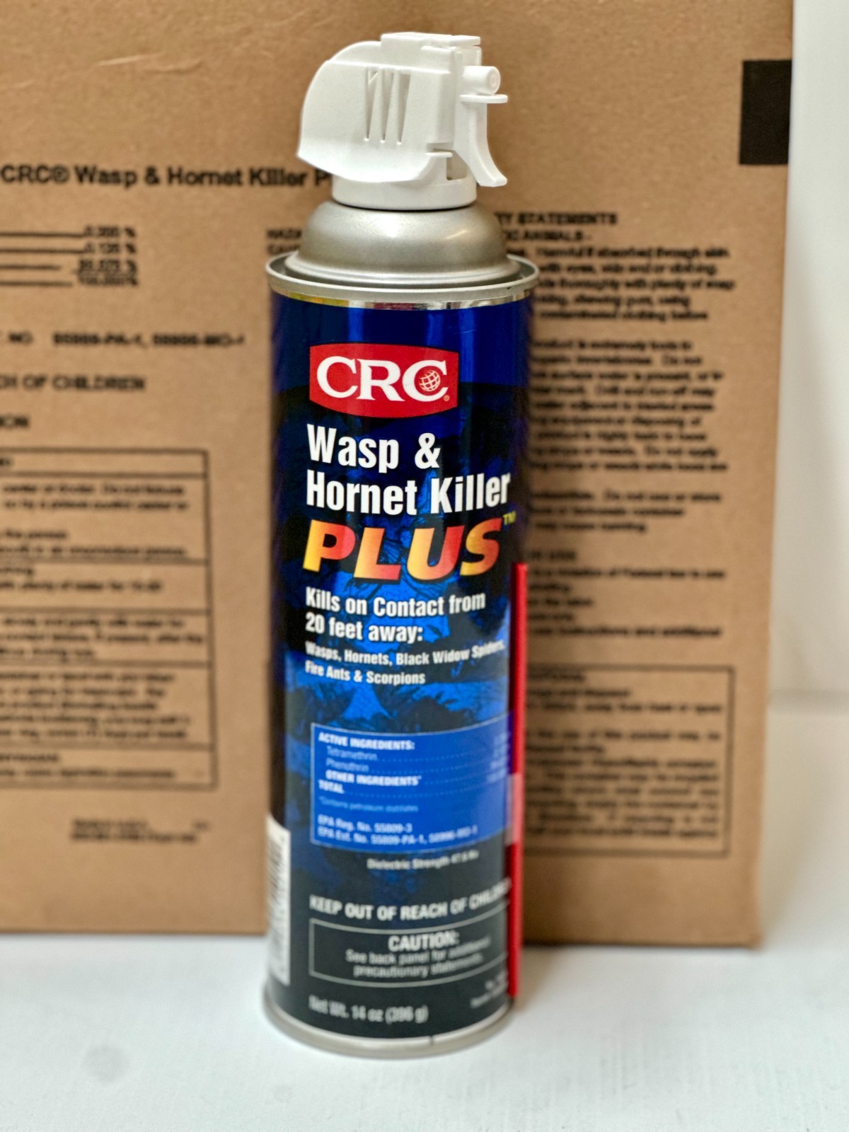 CRC 14010 Wasp Hornet Killer PLUS Insecticide 14 oz Aerosol w Trigger Case of 12