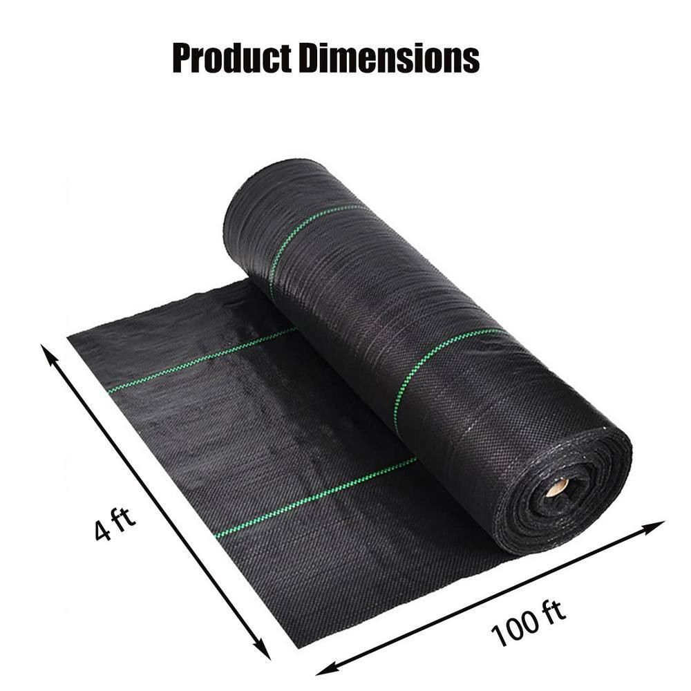4 Ft. X 100 Ft. Fabric Polypropylene Garden Weed Barrier Landscape