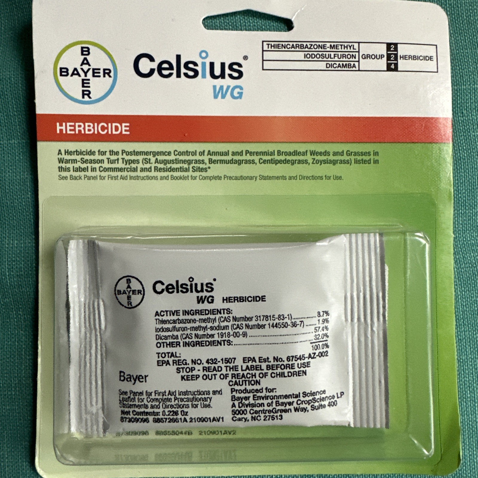 Bayer Celsius WG Single Dose 0.226 oz Easy Mix Packet – Post Emerge Weed Control