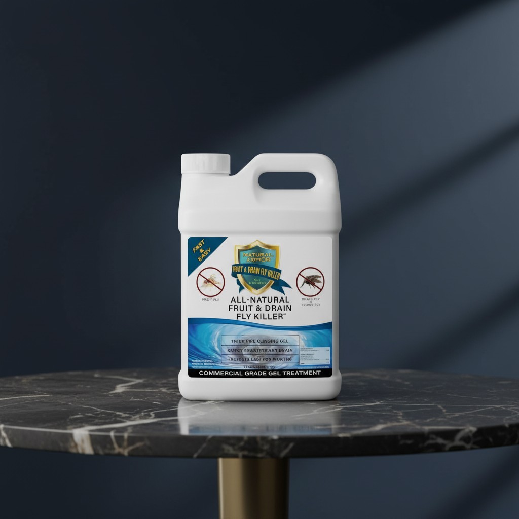 Fast-Acting 1 Gallon Fruit Fly & Drain Fly Killer – Non-Toxic Gel Treatment