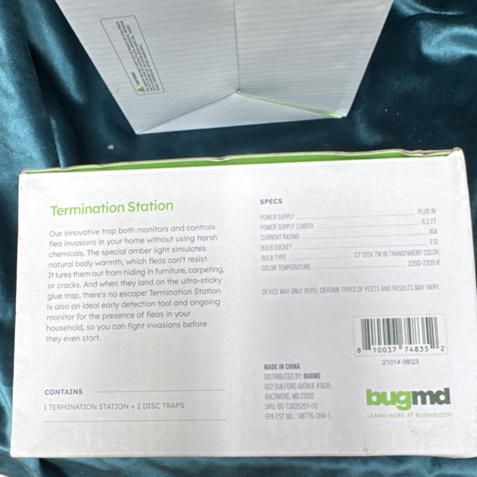 bugmd Termination Station Indoor Bug Control Lamp Pet Safe Child Safe White
