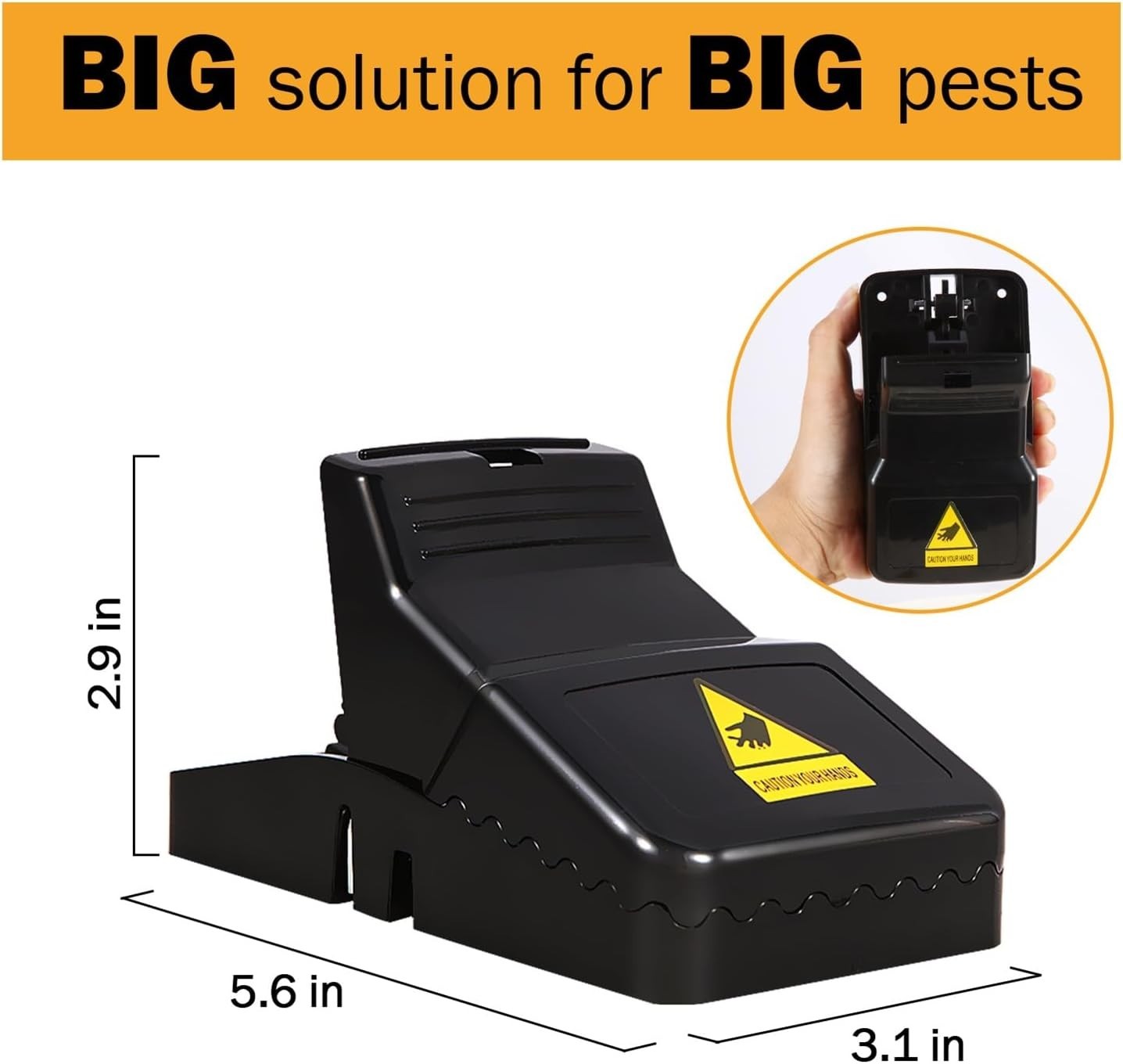 Safe and Modern Rat Traps – 6 Pack for All Indoor and Outdoor Applications