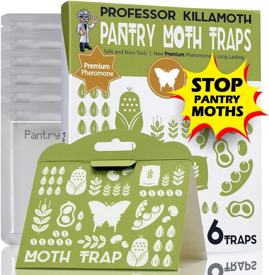 Child & Pet Safe Pantry Moth Traps 6-Pack | Non-Toxic Food Protection