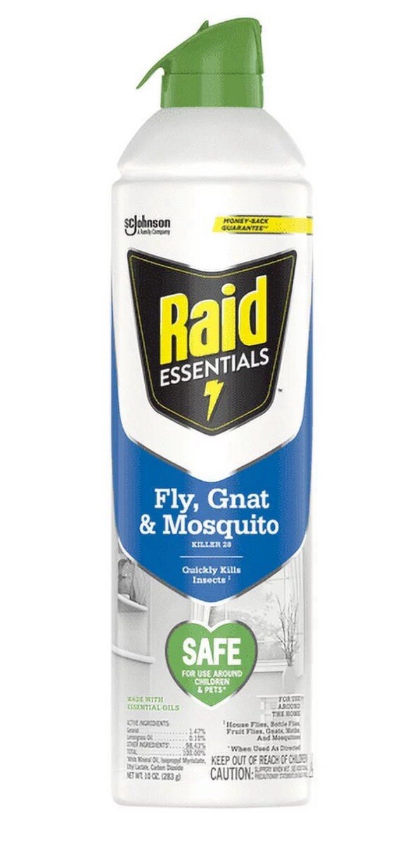 Raid Essentials Fly, Gnat & Mosquito Killer Aerosol Spray Child & PET ( 6 PC )