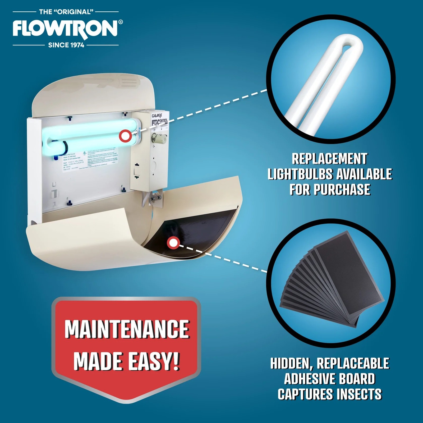 Flowtron Galaxie Electronic Fly Killer, Wall Sconce 40W Fly Zapper