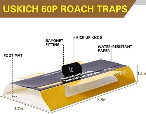 20 Pack Roach Traps, Cockroach Traps Indoor Home, Glue Roach Traps, Child & Pets