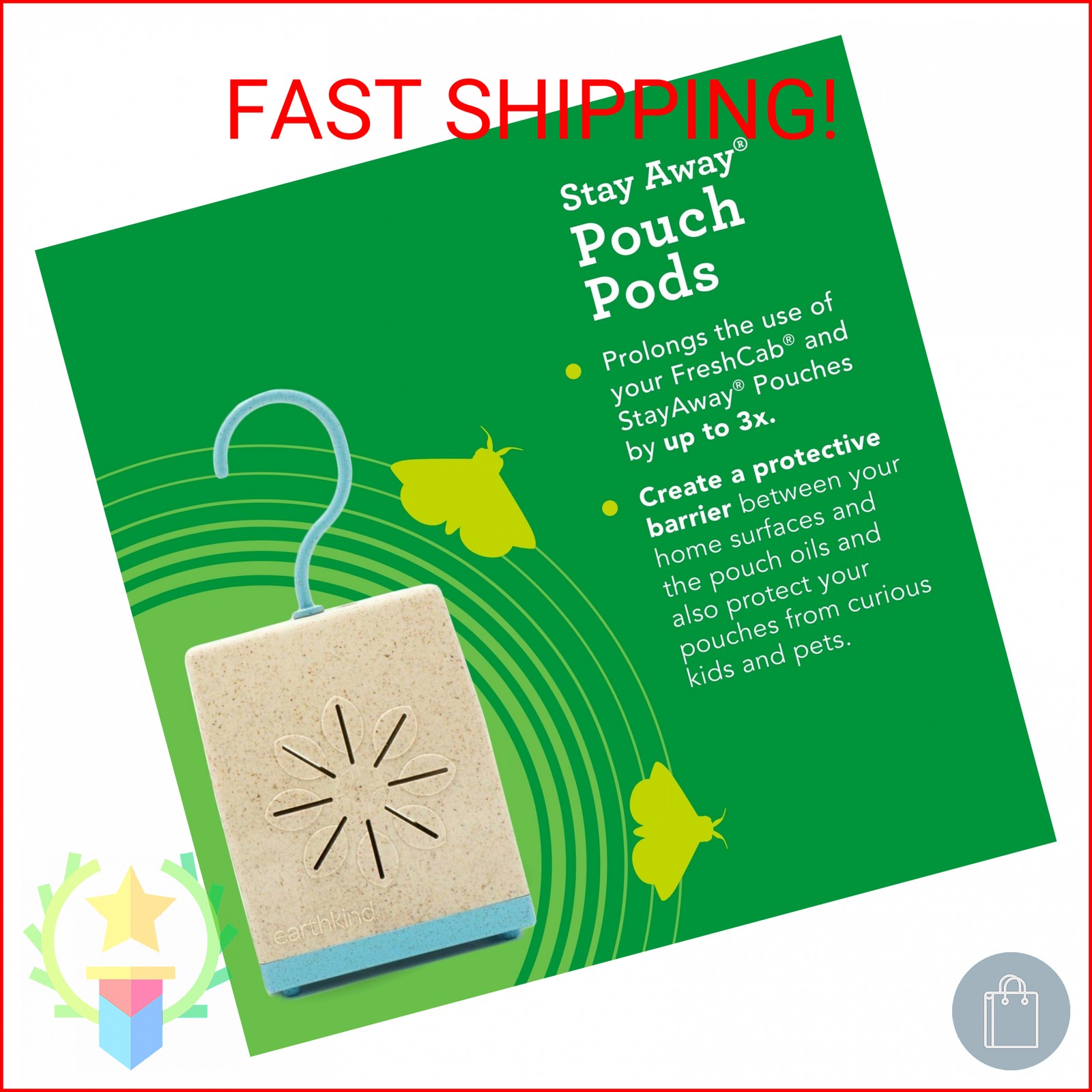 Stay Away EarthKind Pouch Pod – Protective Case for Pest Repellent Sachets – Ext