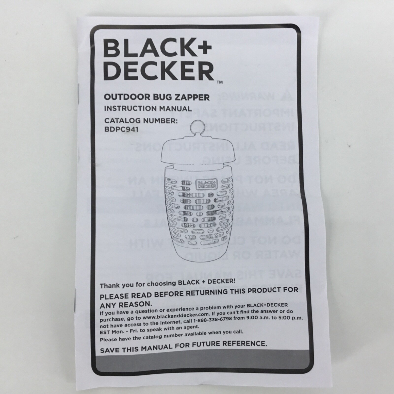 BLACK+DECKER Bug Zapper & Mosquito Repellent Fly Trap Pest Control All Insects