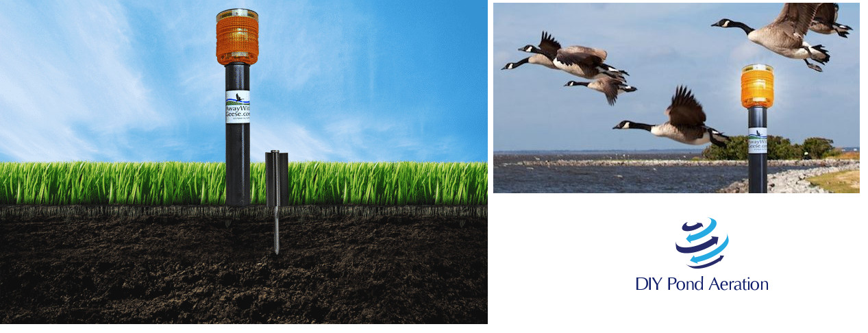 NEW AWAY WITH GEESE Residential Unit disrupts geese Geese Deterrent Guaranteed