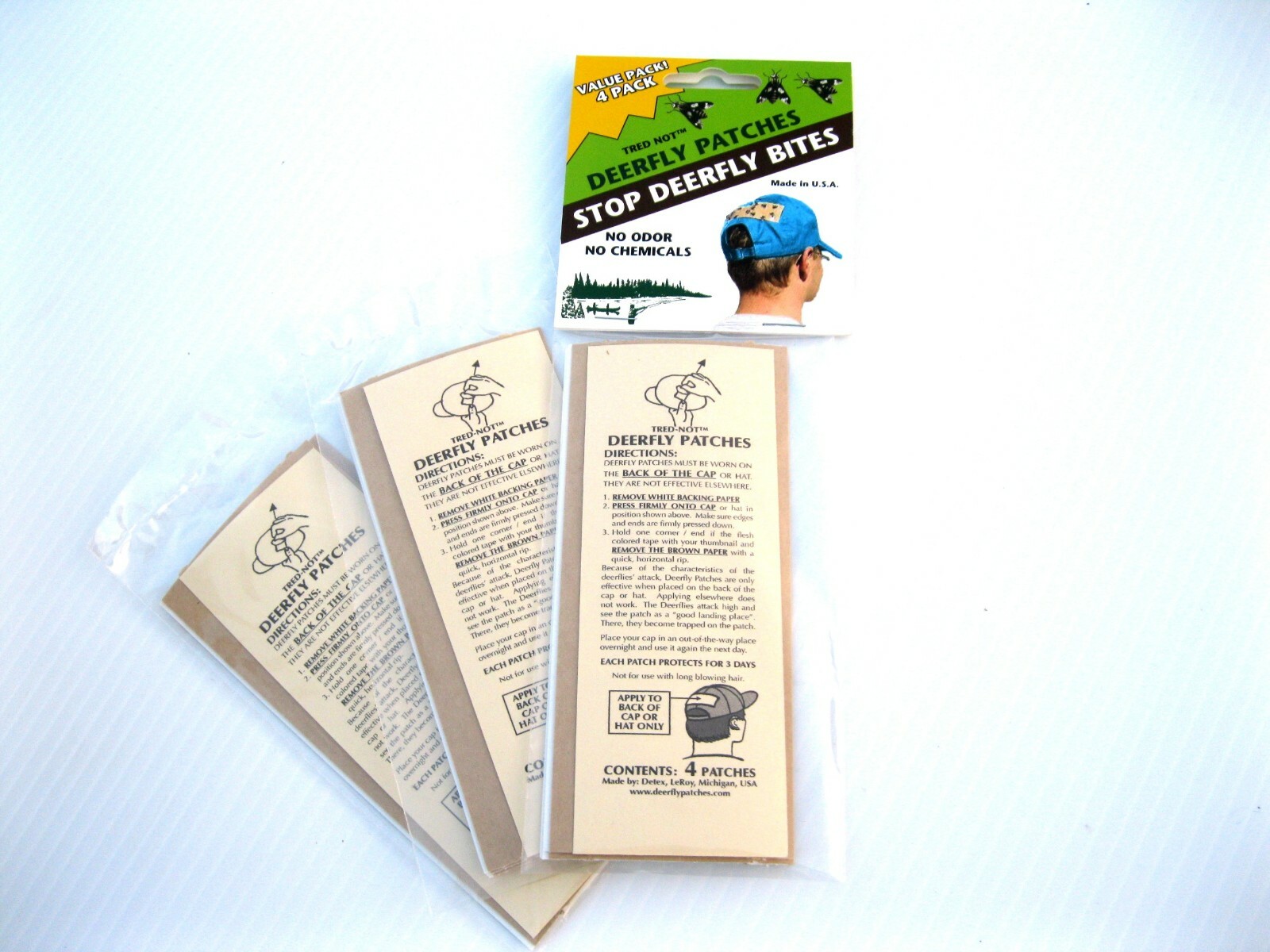 12 pk Black Fly, Buffalo Gnat repellent Odorless Patch Ships Free from USA