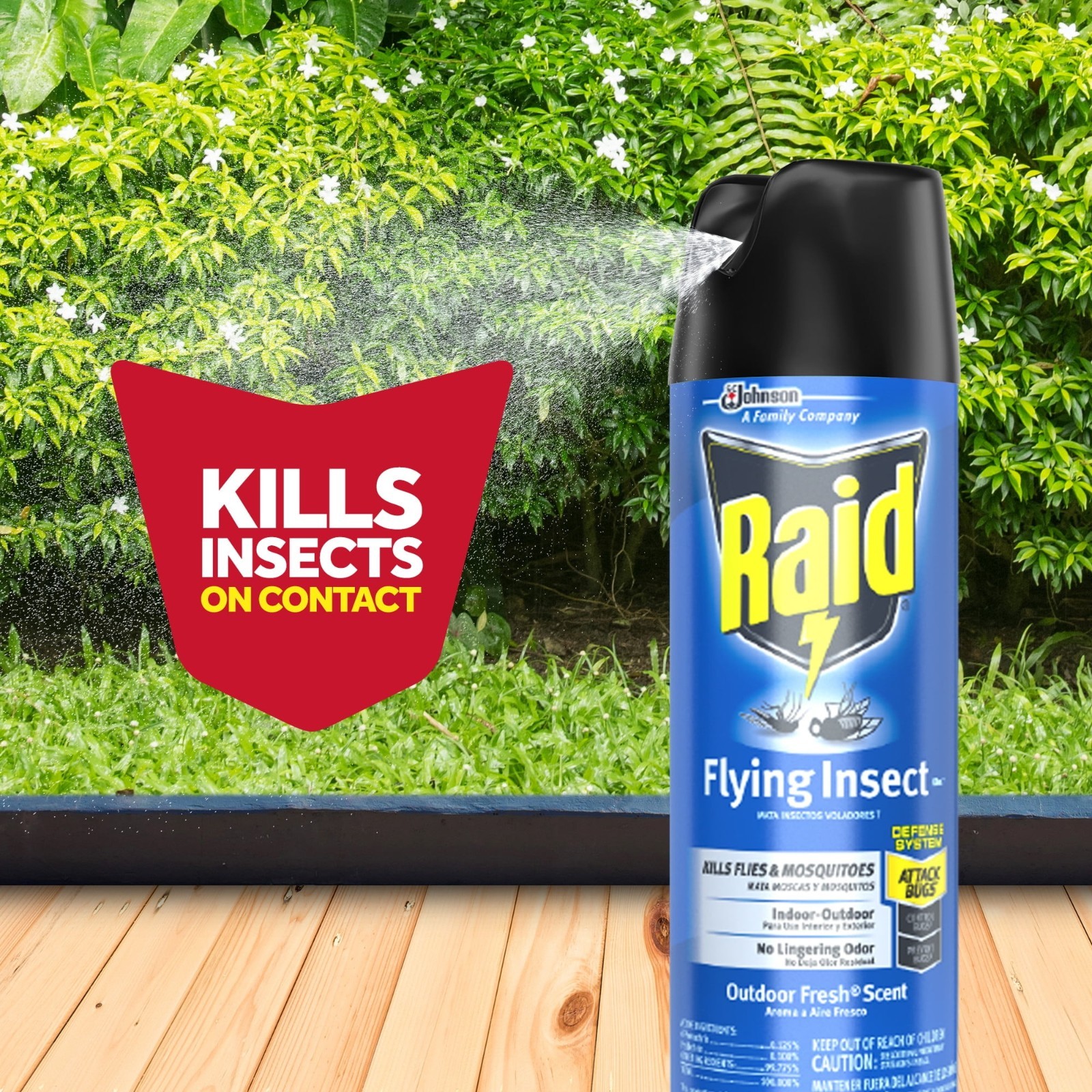 Raid Flying Insect Killer 18 oz Spray Bug Mosquito Fly Gnat Fruit Fly Indoor