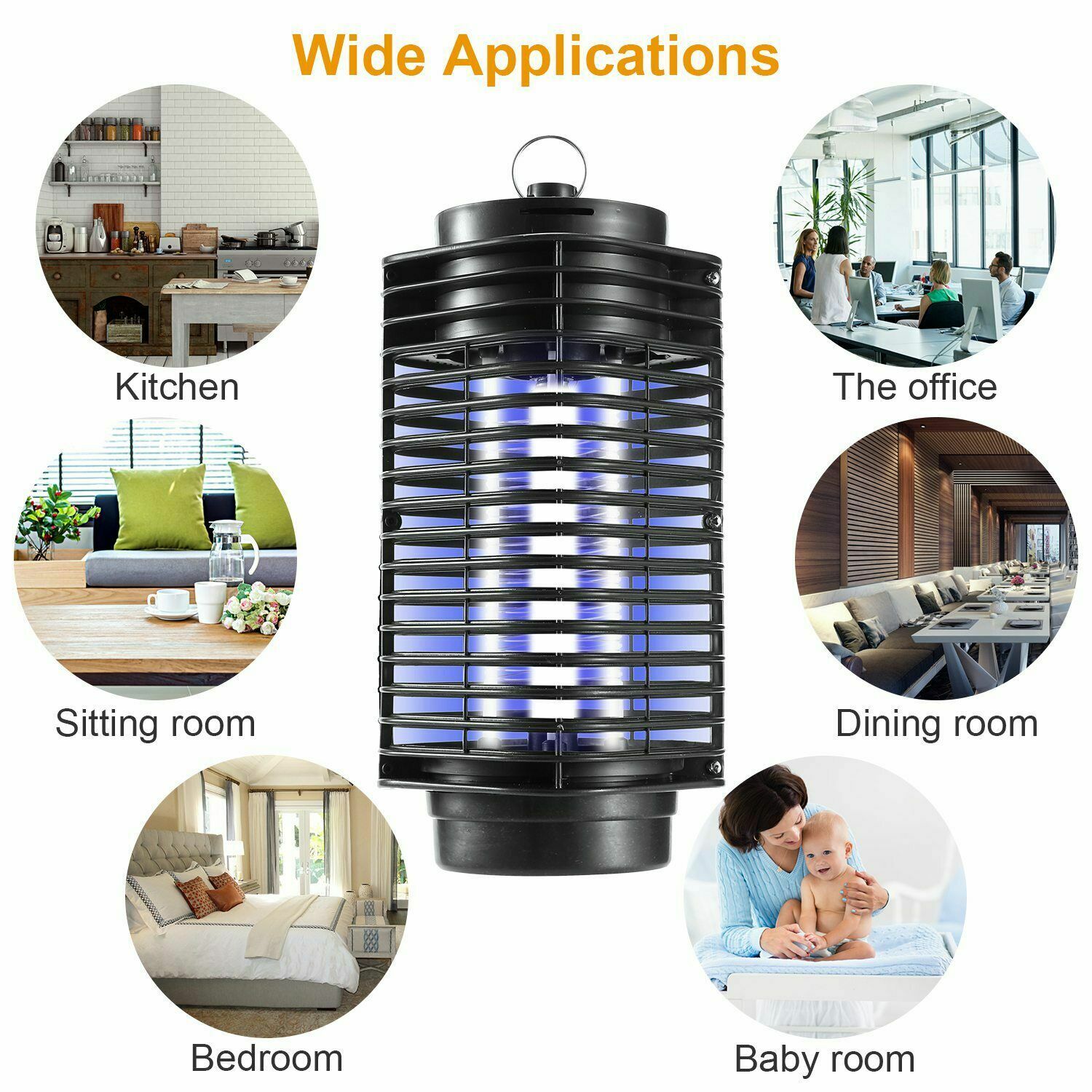 LED Electric Mosquito Killer Night Lamp Insect Repellent Zappers EU/US Plug