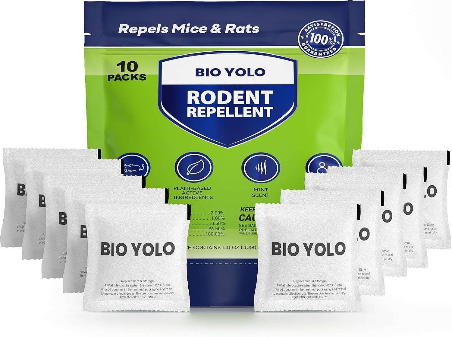 Rodent Repellent Pouches – Peppermint Oil, Plant-Powered – Repels Mice, Rats …