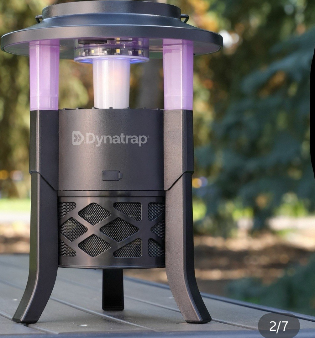 DynaTrap Outdoor Solar Powered Bug Trap Lantern, Black/Purple Color