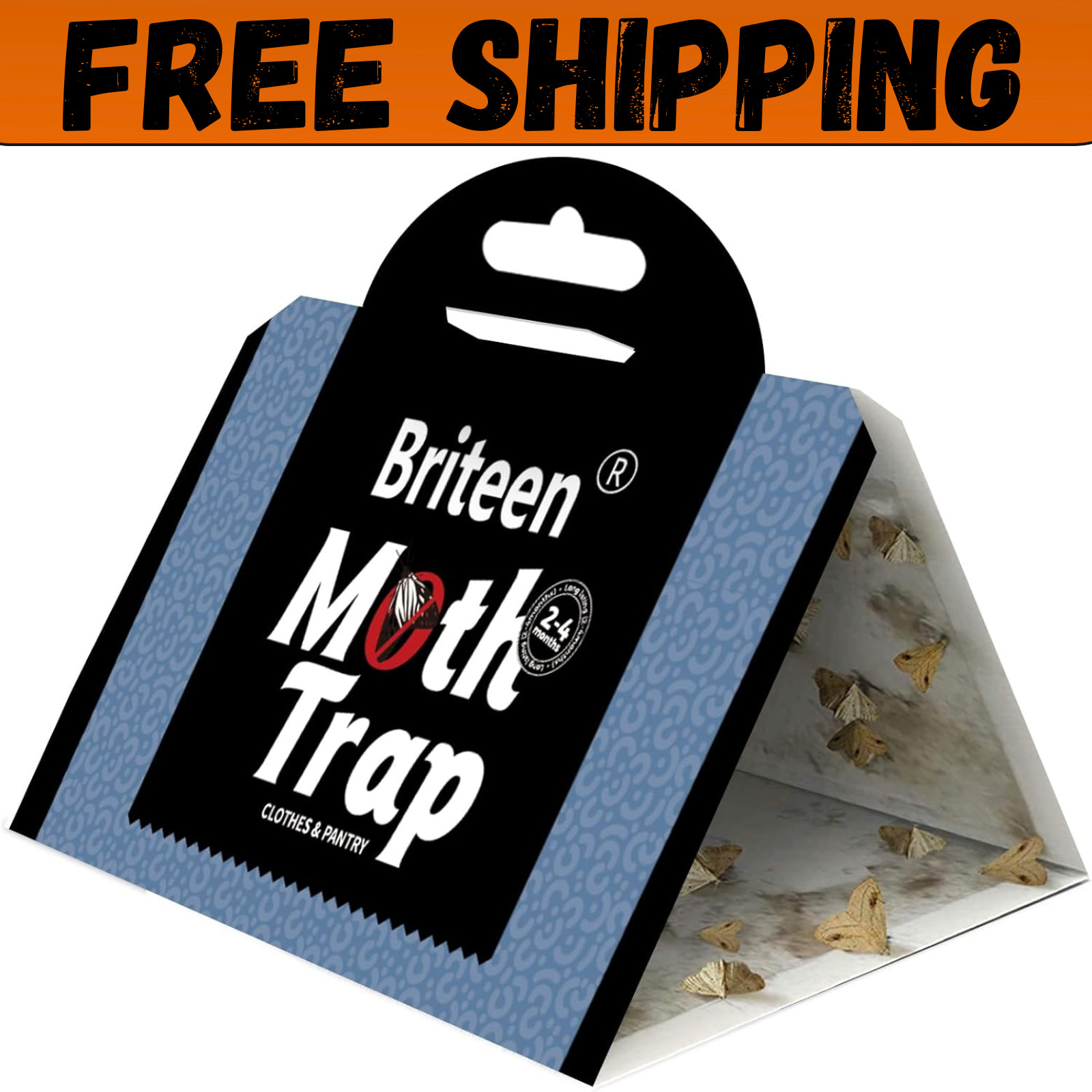 10 Pack Pantry Moth Traps Safe and Effective for Food and Clothing- Glue Traps w