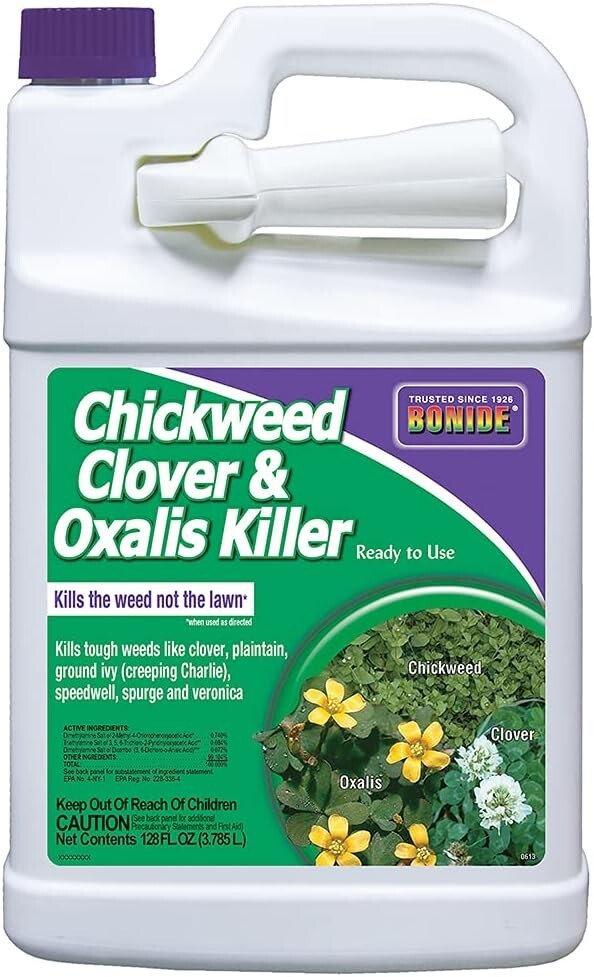 Bonide Chickweed, Clover & Oxalis Killer, 128 oz Ready-to-Use Spray