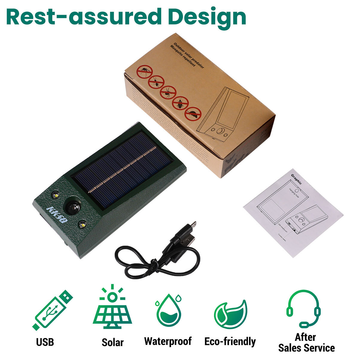4Pcs Solar Wild Animal Repeller Garden Field Skunk Deer Owl Deterrent In/Outdoor