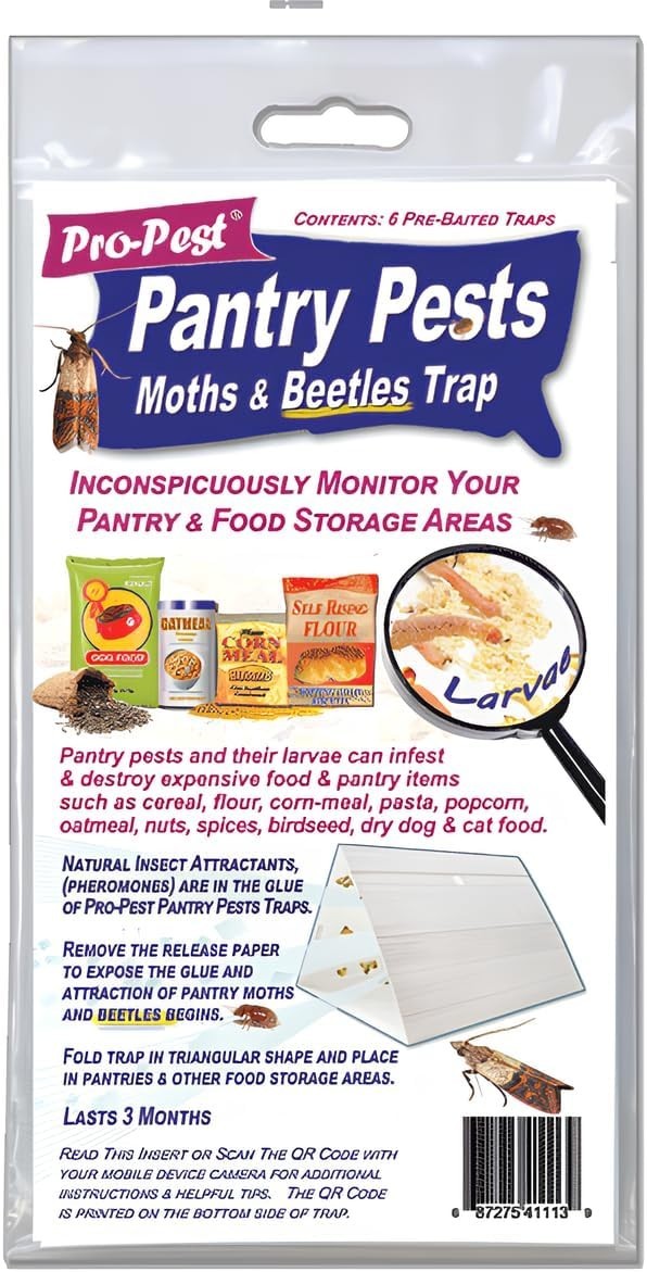 Pro Pest Pantry Moth & Beetle Traps 2 Pre-Baited Traps