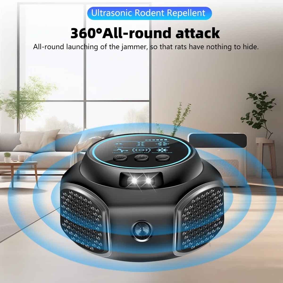 Pest Repeller Mouse Blocker Rat Deterrent 4-in-1 Ultrasonic Rodent Repellent
