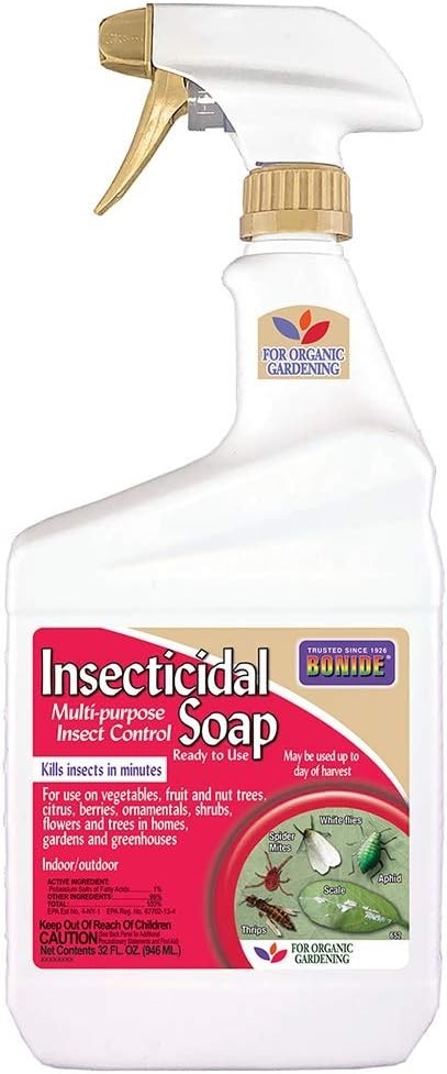 Insecticidal Soap 32 oz RTU Spray – Organic Multi-Purpose Insect Killer Indoors/