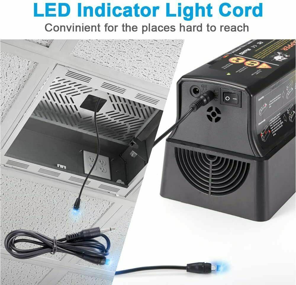 Upgraded Electronic Mouse Trap Control Kill Big Rat Pest Electric Rodent Zapper