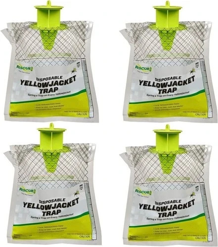 4x Lot RESCUE Disposable Summer Yellowjacket Trap / Sterling Int’l
