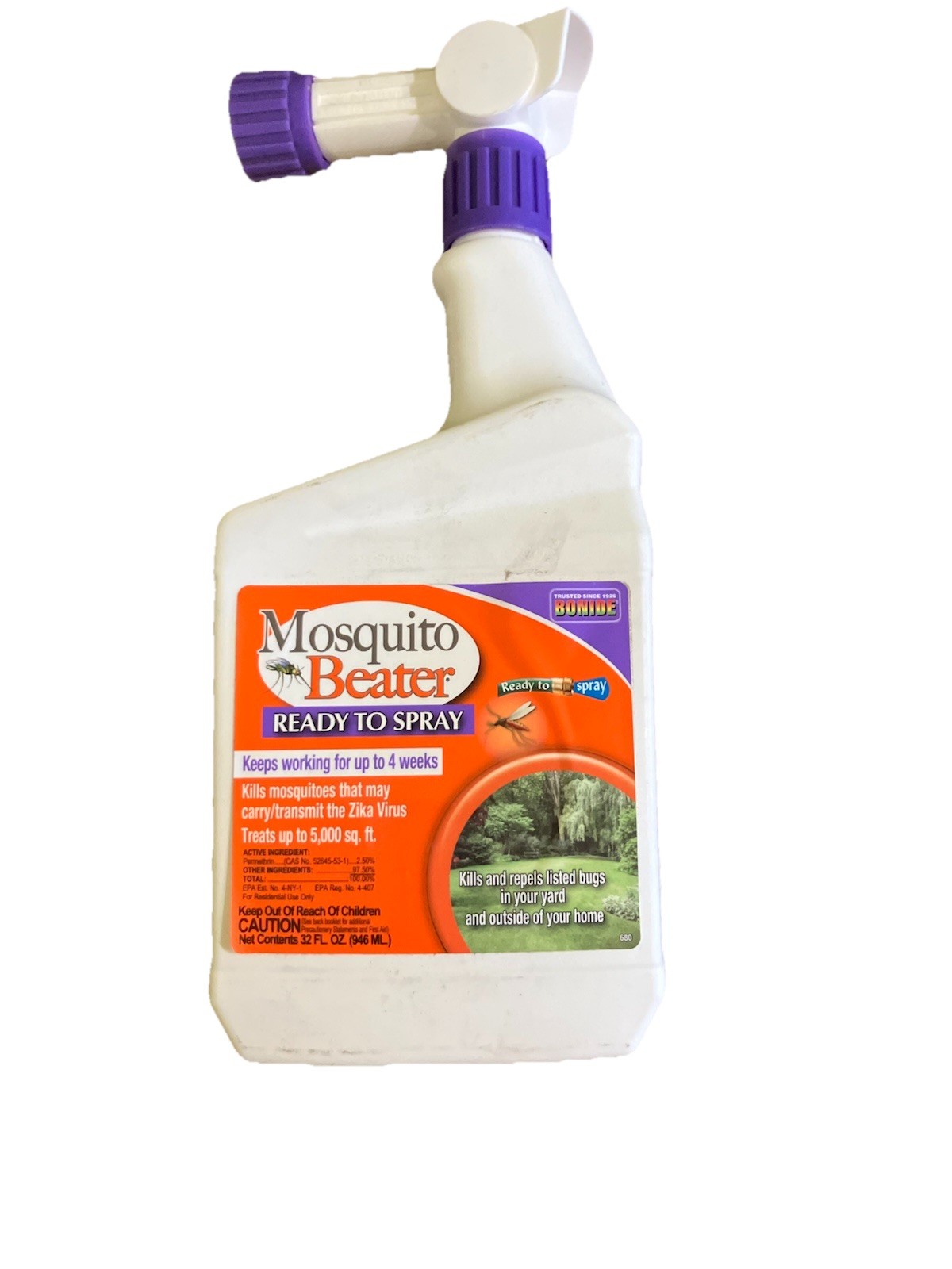 Mosquito Beater 1Qt Hose End Spray Mosquito Gnat Fly Killer Insecticide