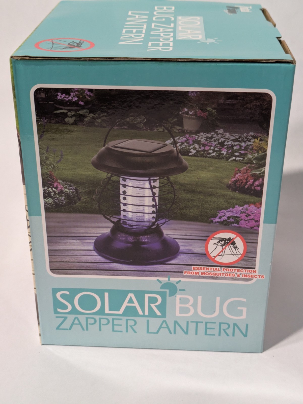 Total Vision Solar Bug Zapper Lantern – LED Outdoor Mosquito Killer UV Light NEW