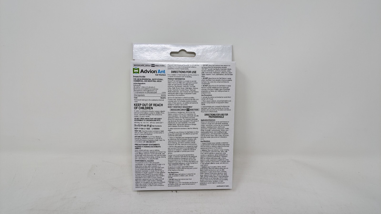 Advion Ant Gel Stations – 1 Pack (3 x 4g bait stations) by Syngenta