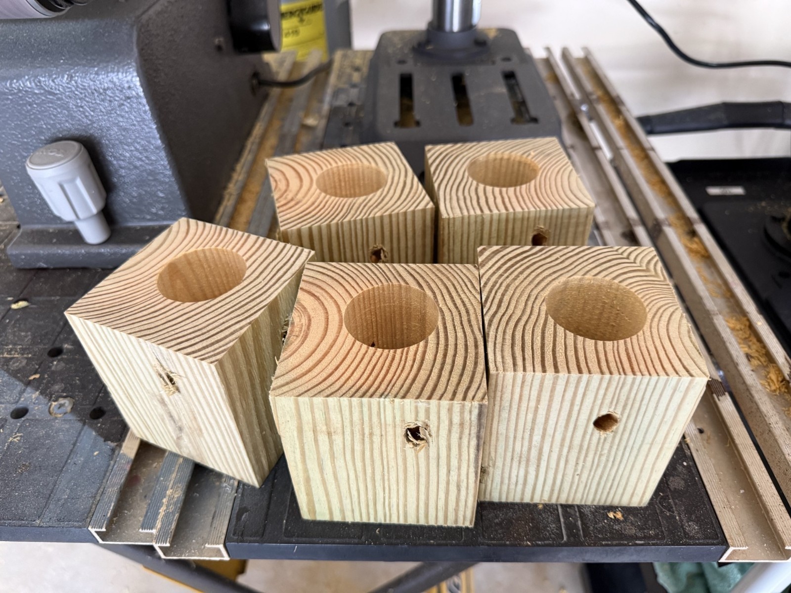 Handmade Set Of 2 Pine Carpenter Bee Traps w/ Jars and DClip Hook Free Shipping!
