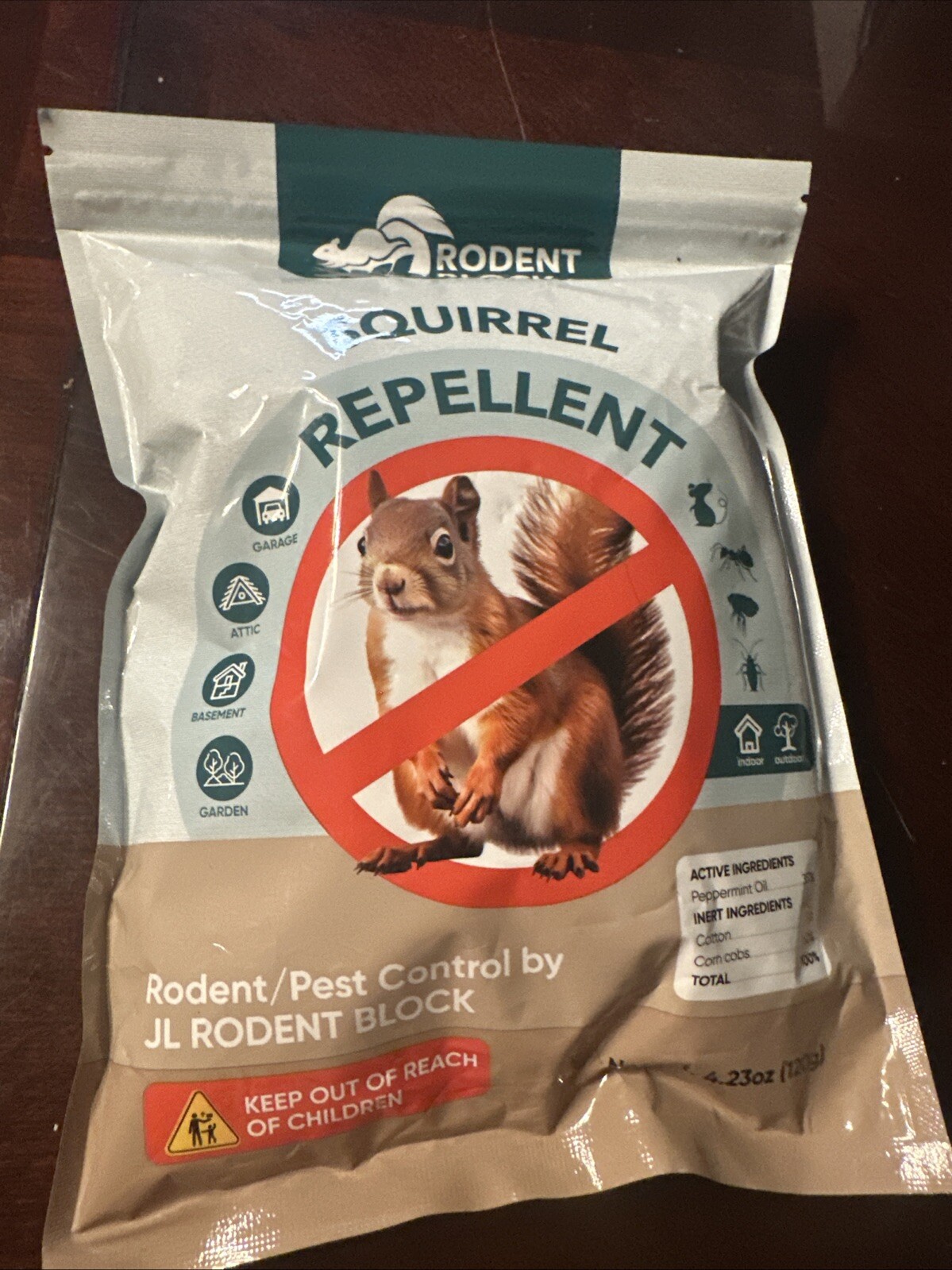 JL Rodent Block Pouch 6-Pack Powerful against Mice Squirrels Indoor & Outdoor