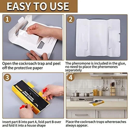 20 Pack Roach Traps, Cockroach Traps Indoor Home, Glue Roach Traps, Child & Pets