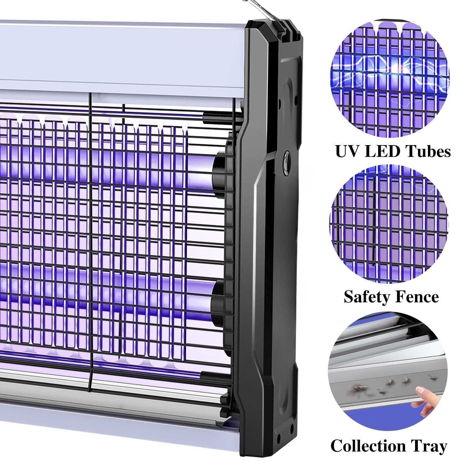 Electric Bug Zapper 3200V Mosquito Zapper Killer,w/Hanging Chain LED Waterproof