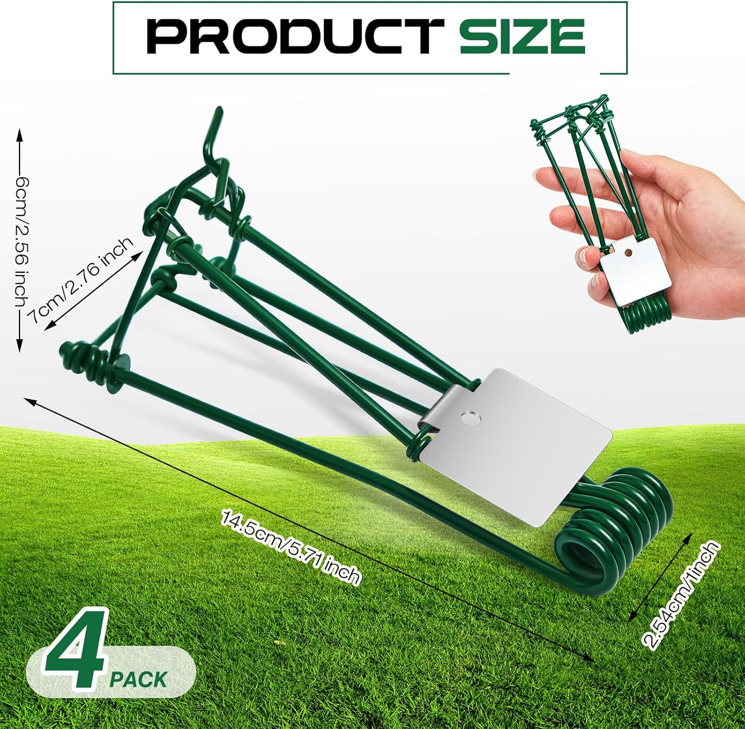 4 Pcs Outdoor Gopher Trap Easy Set Mole Trap Weather Resistant Gopher Killer Vol
