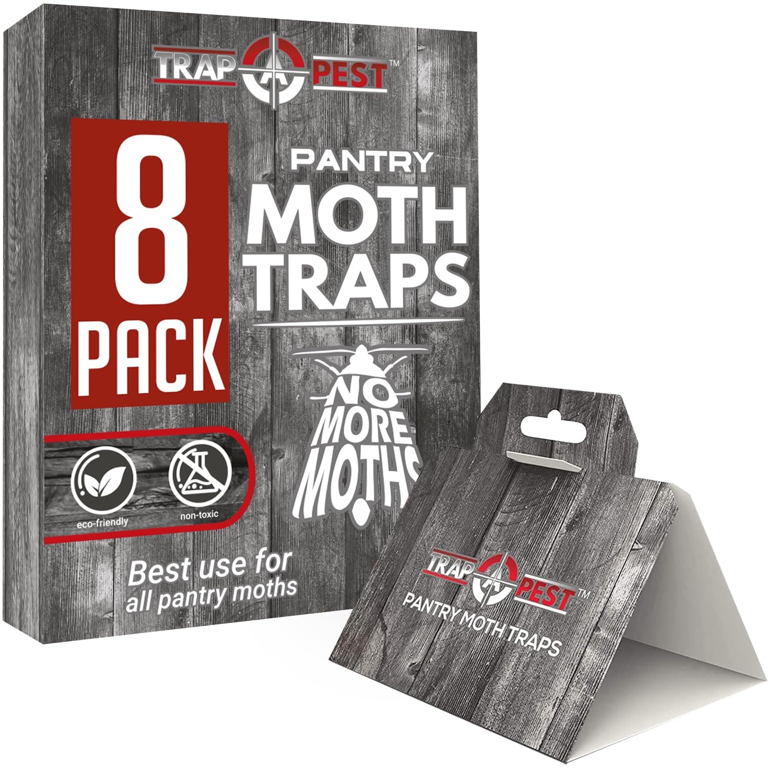8 Pack Pantry Moth Traps- Safe and Effective for Food and Cupboard- Glue Traps w