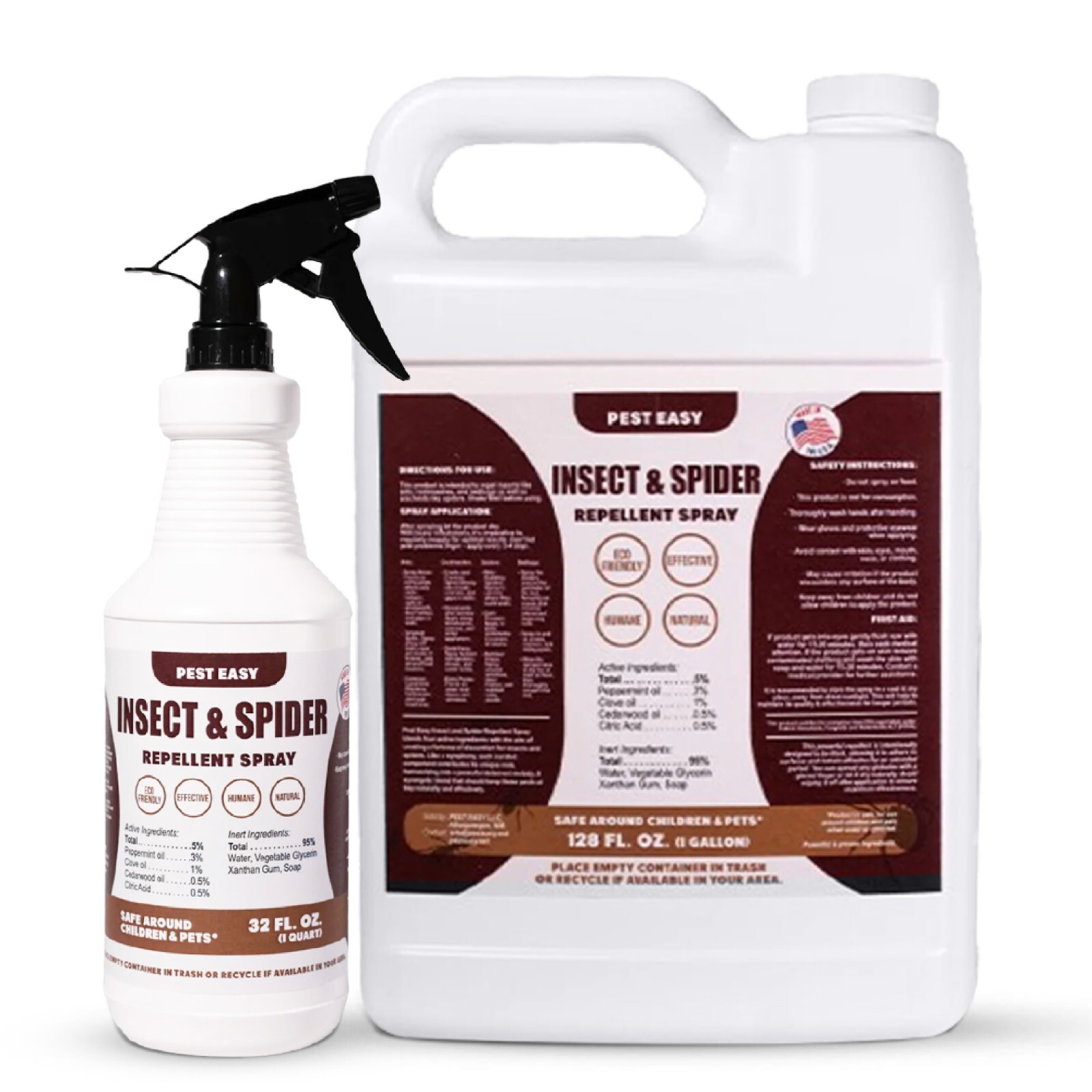 EASY Spider & Insect Mist, Natural Deterrent Safe for Home, Pets 16oz.