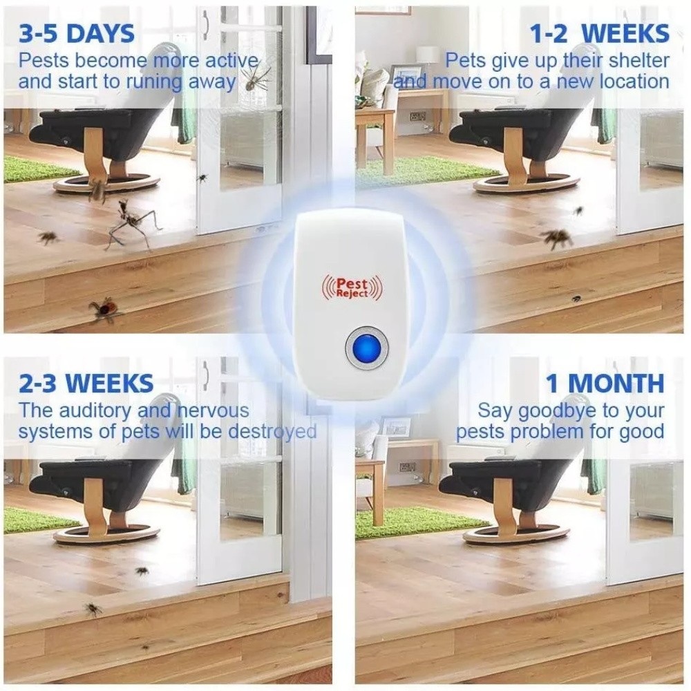 6/10pc Ultrasonic Pest Repeller Control Electronic Repellent Mice Bug Rat Reject