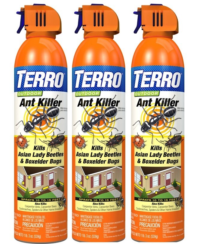 3 ~ Terro Outdoor Ant Killer Kills Asian Lady Beetles & Bocelder Bugs 1lb 3oz