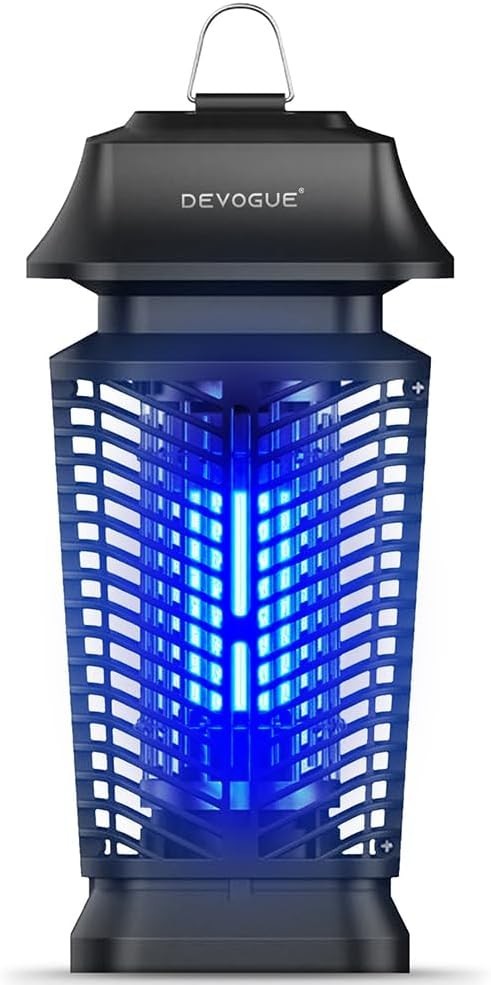 DEVOGUE Electric Bug Zapper – Electric Blue Violet Attract Insect Light – Modern