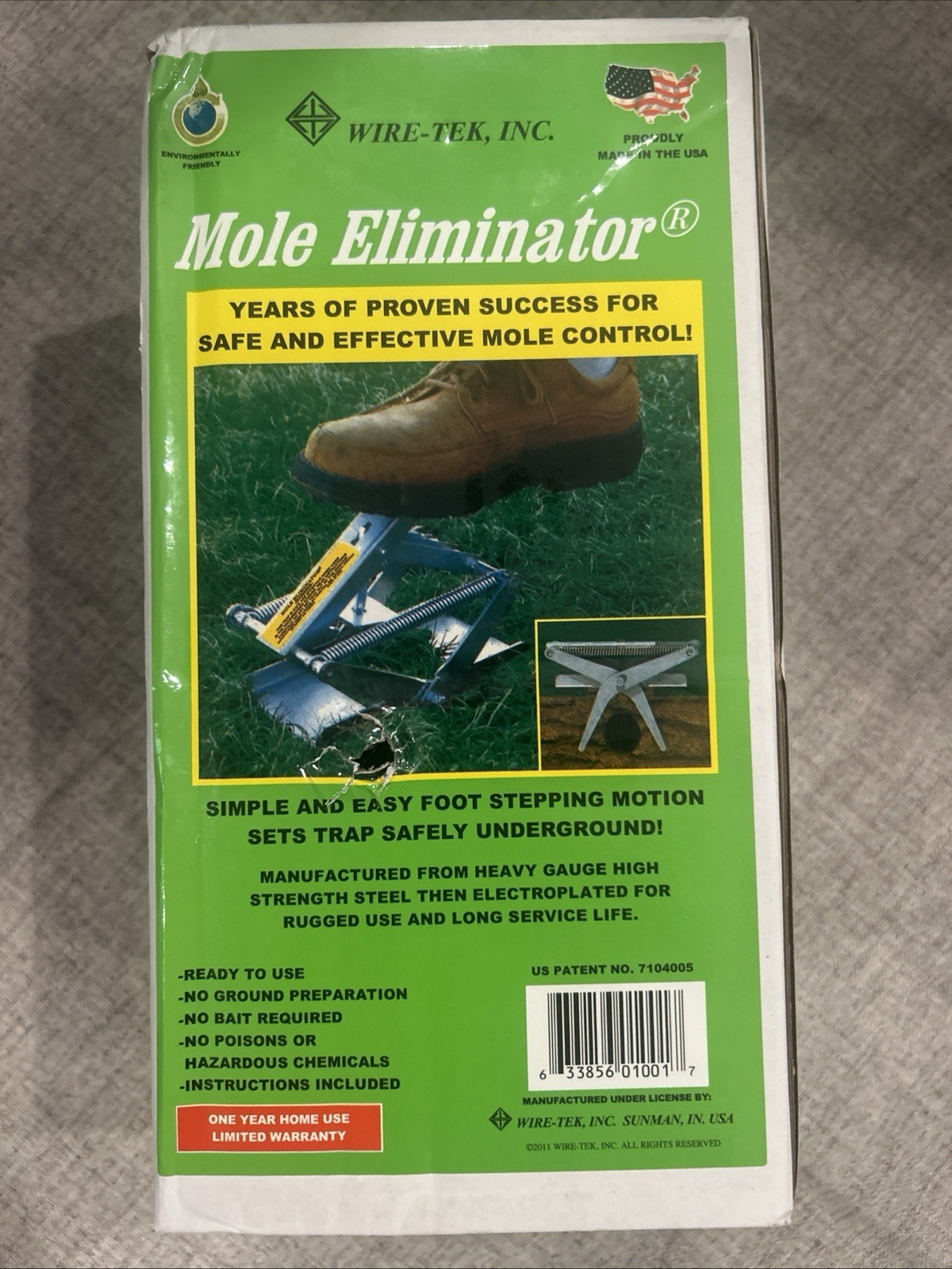 Wire Tek 1001 EasySet Mole Eliminator Trap MADE IN THE USA