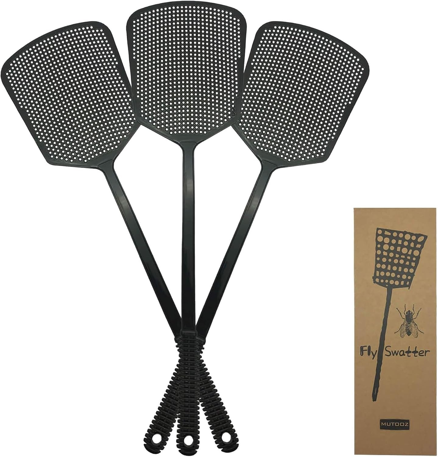 Fly Swatter Manual Multi Pack Heavy Duty 3 Pack