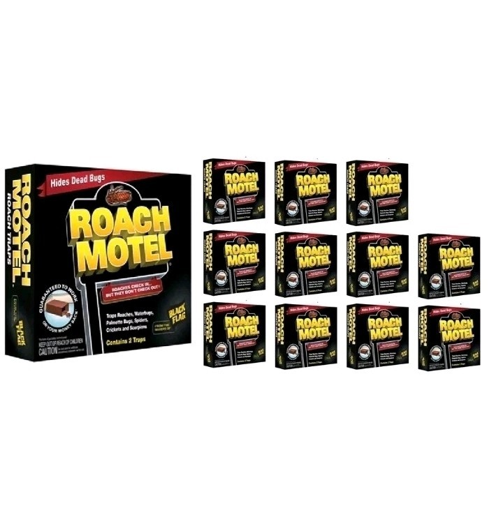 Black Flag Roach Motel Roach Bait & Glue Traps Pack of 12 = 24 Traps
