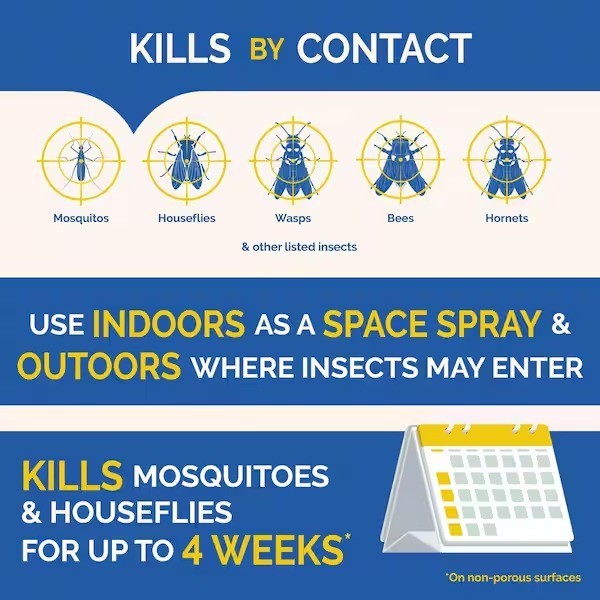 Hot Shot 15 oz Flying Insect Killer Aerosol Spray Clean Fresh Scent up to 4 weeK