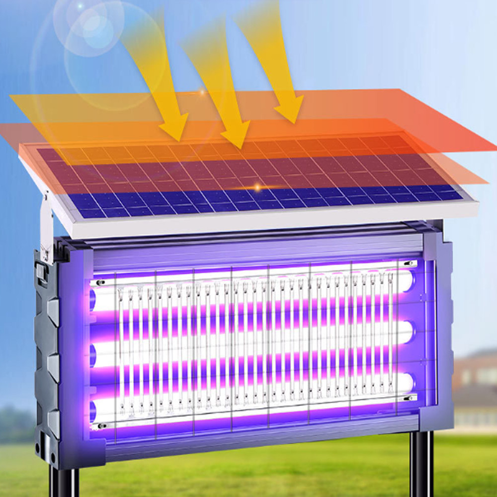 2PCS Solar Bug Zapper Outdoor Garden Mosquito Trap Rechargeable Fly Zapper 4500V