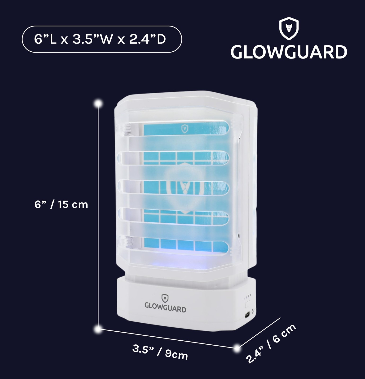 Modern-X Glowguard Cordless Flying Insect Trap Catches Fruit Flies Indoor Gnat