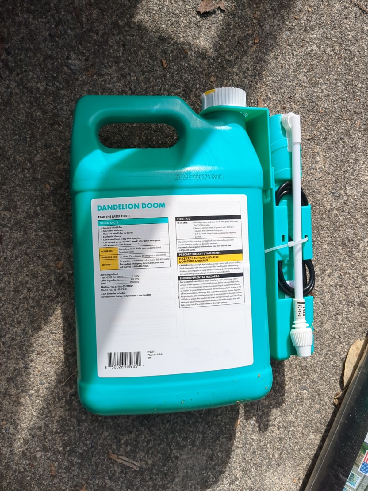 Sunday Dandelion Doom – Sunday Spot Weed Control 1 gallon Bottle- NEW