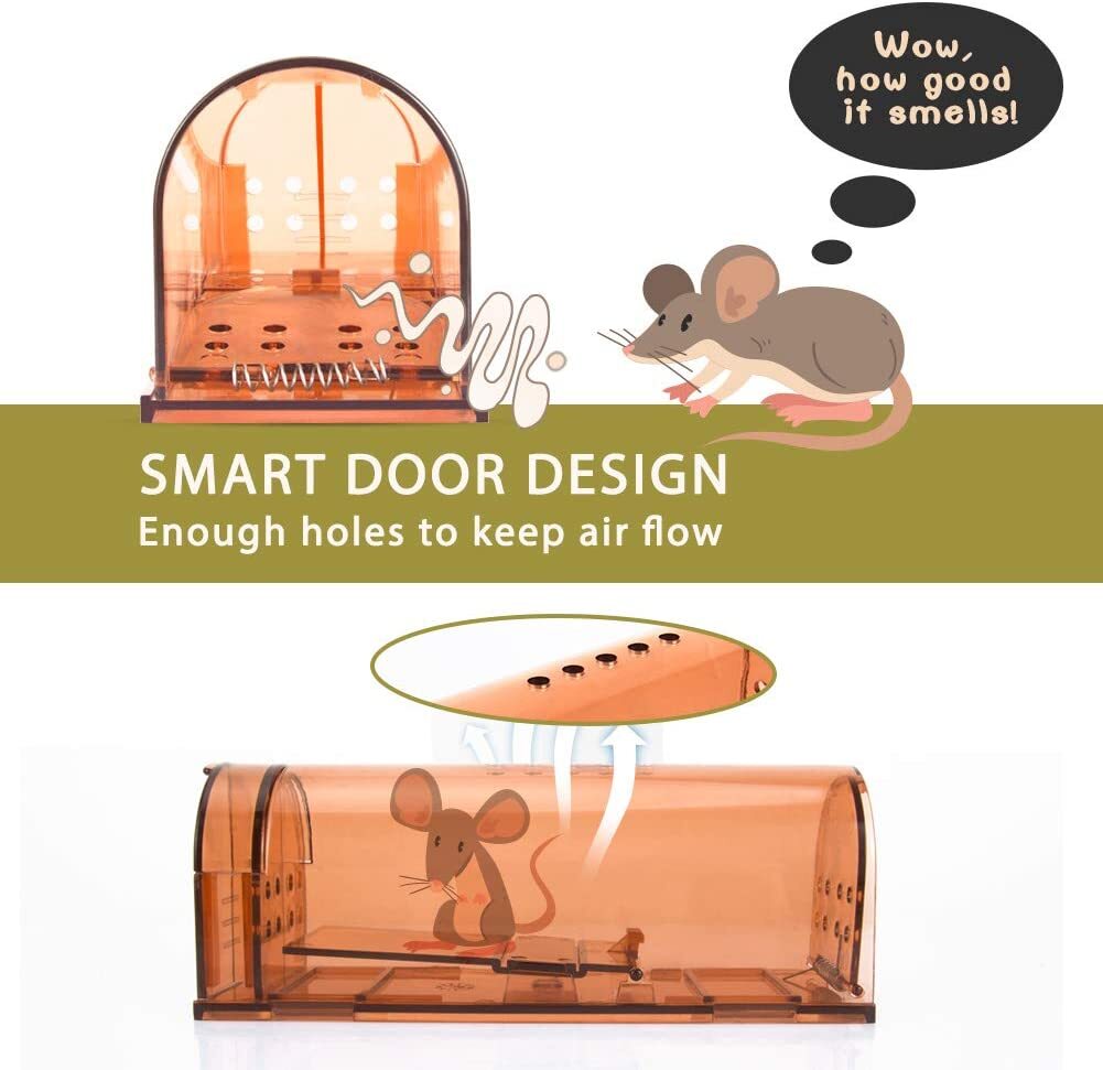 Humane Mouse Traps – 2 Pack – Live Catch and Release – #1 Best Selling Mousetrap