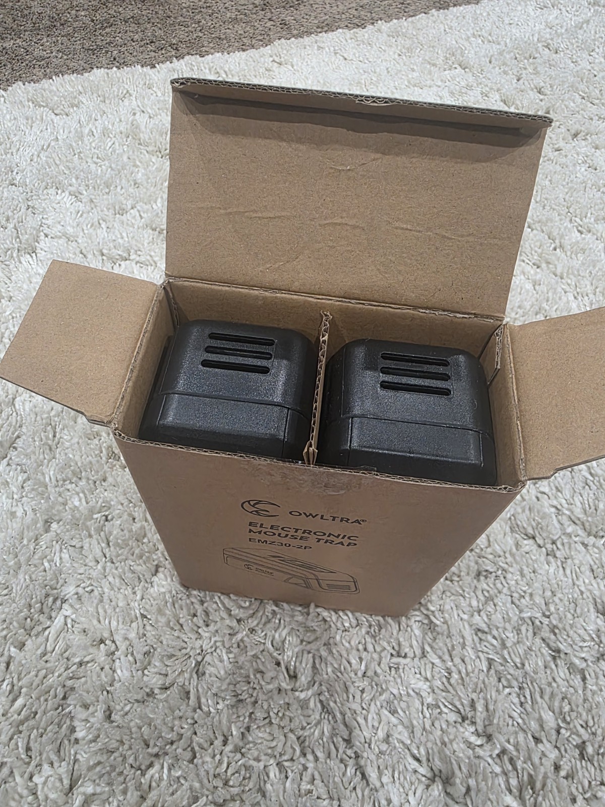 Owltra Electronic Mouse Catch Trap EMZ30-2P Black Indoor Small 2 Pack