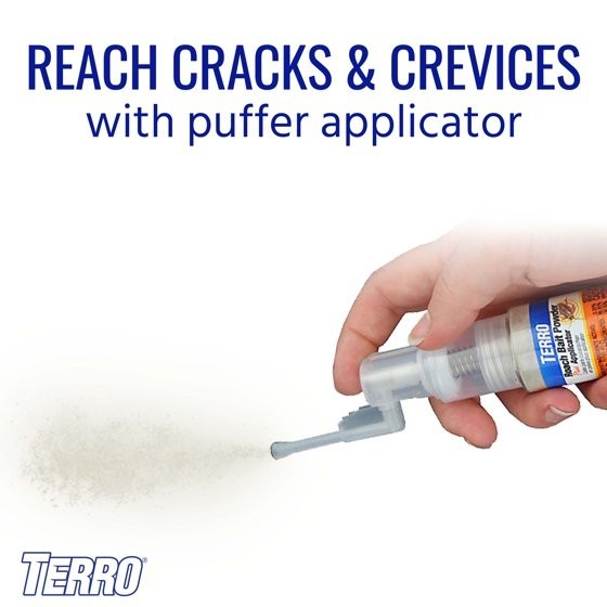 TERRO Roach Bait Powder + Applicator Kills Cockroach Ants Earwigs Silverfish