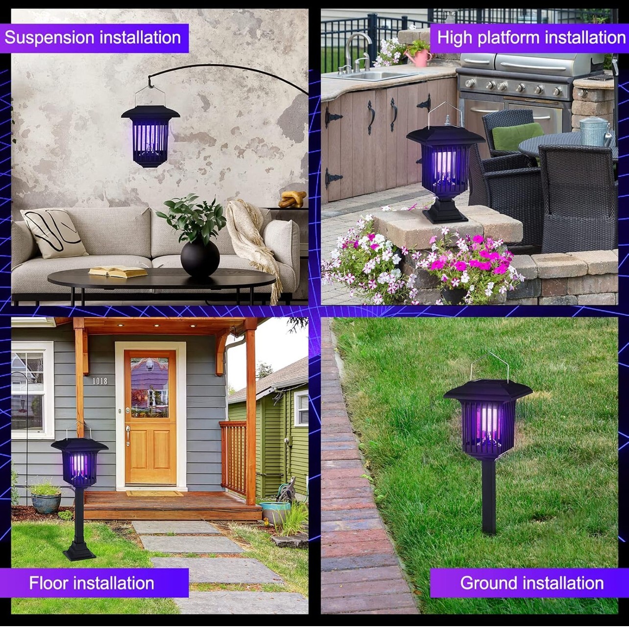 Solar-Powered Garden Stake Lamps with LED Lighting – Portable Outdoor Courtyard